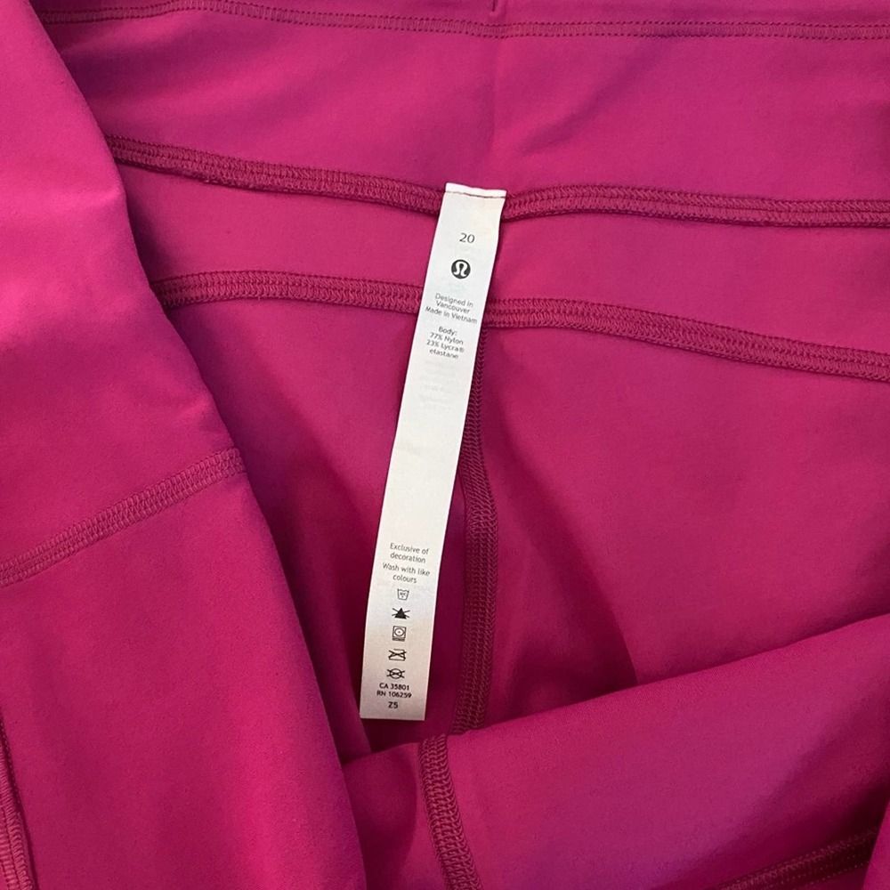 Lululemon Invigorate High Rise Tights 25” Leggings Barbie Pink - Picture 7 of 8